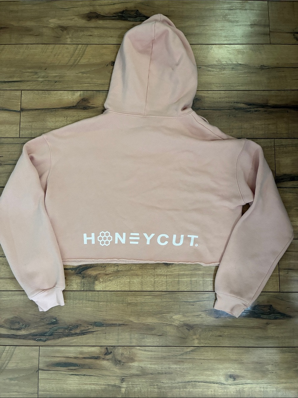 Honeycut Dance Cropped Peach Hoodie